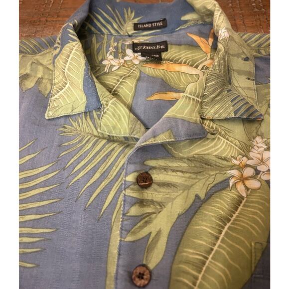 ST. JOHN'S BAY SHORT SLEEVE ISLAND STYLE Men's Button Up Shirt XXL - Picture 2 of 10